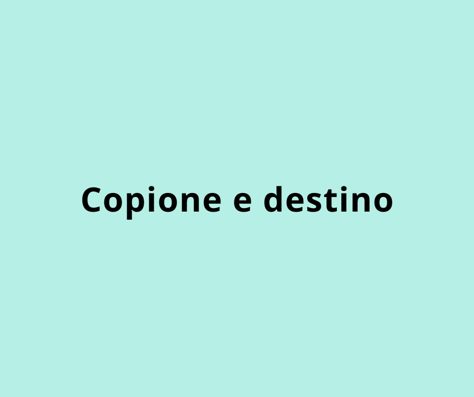 Copione e destino