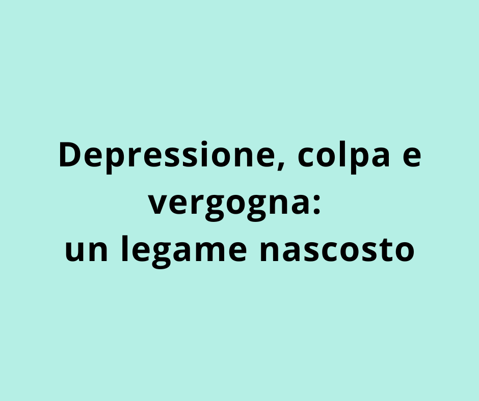 ⁠Depressione, colpa e vergogna: un legame nascosto  