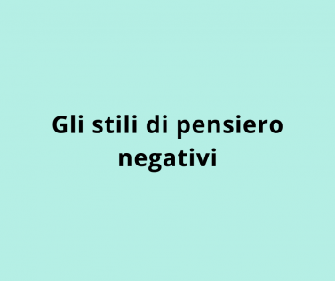Gli stili di pensiero
